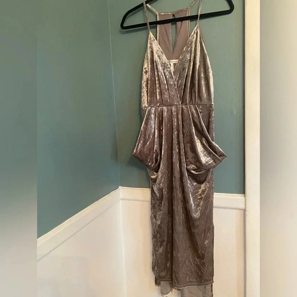 BCBG generation women’s velvet dress - small - racer back - front pockets - Picture 1 of 8